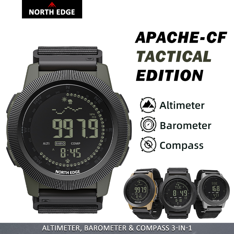 Altimeter Compass Watch - 노스 엣지 아파치-CF 남성용 디지털 시계,