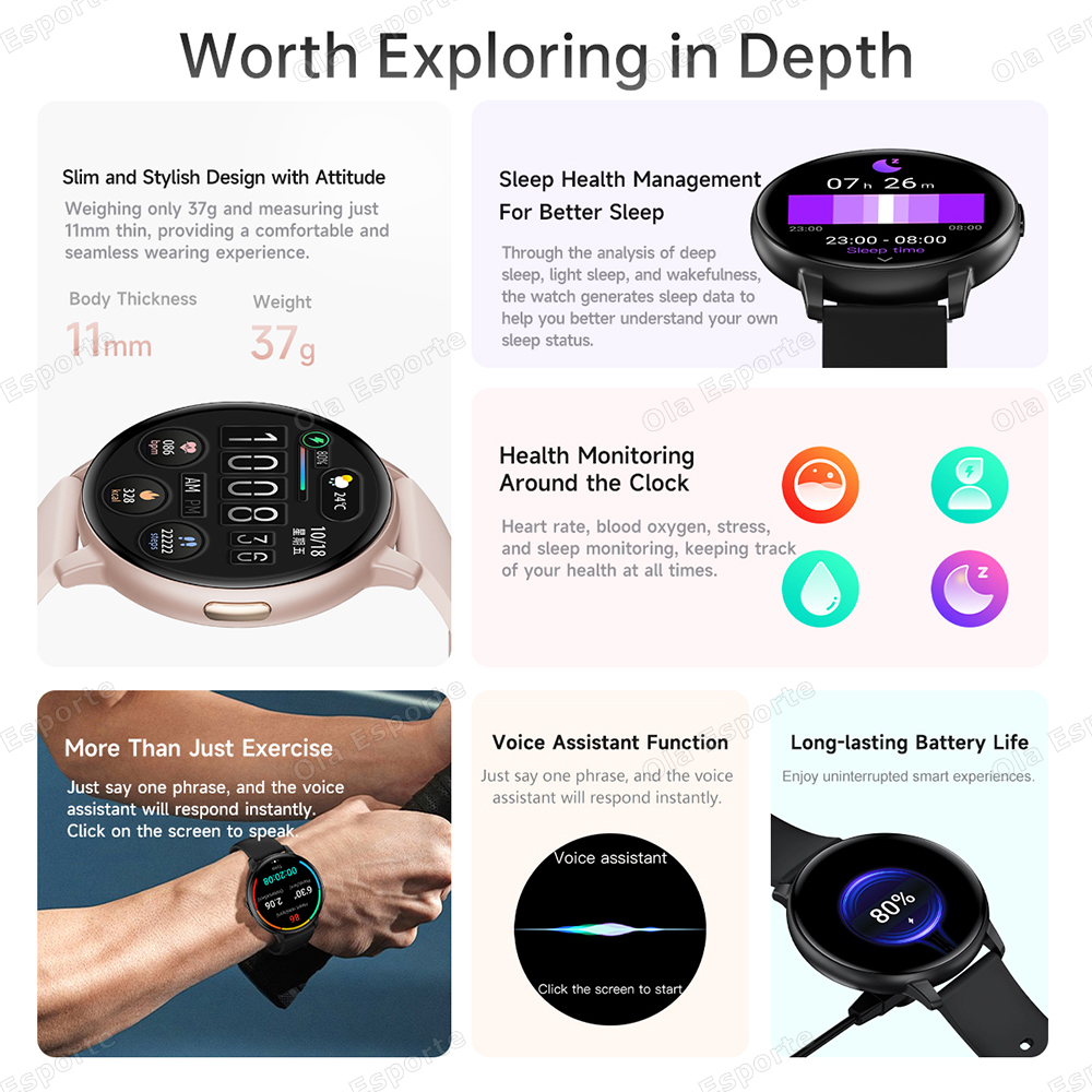 남성 여성을위한 새로운 스포츠 스마트 시계 1.38 인 - Smartwatch Watches Price 리뷰 및 가격