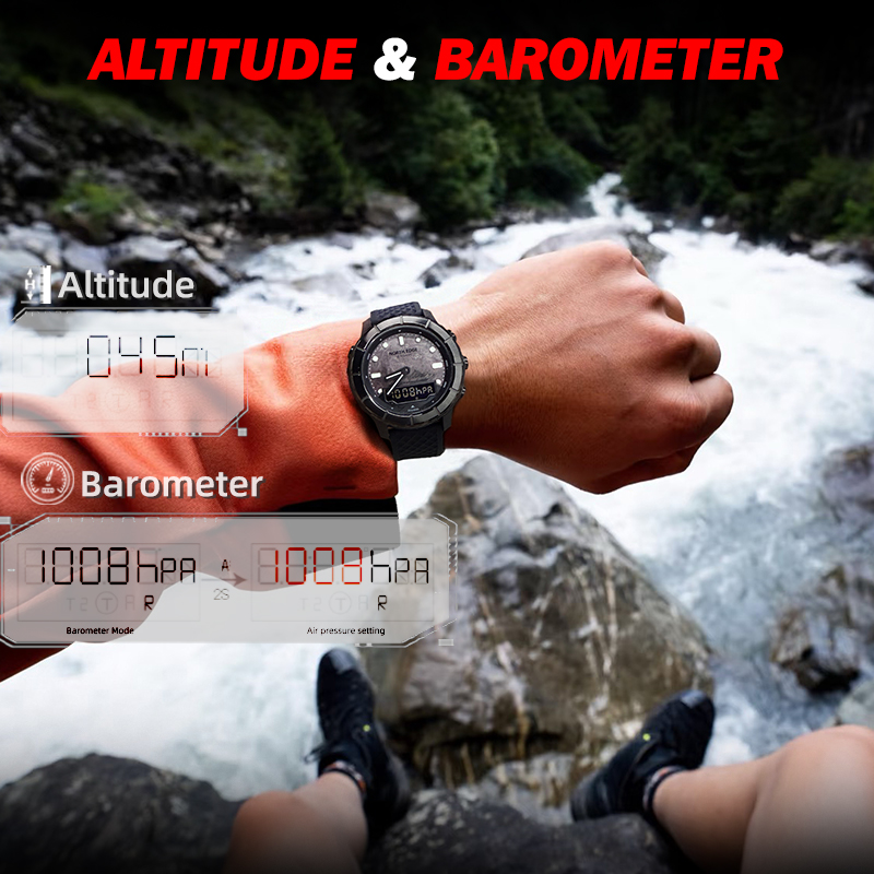 노스 엣지 타르시스 남성용 탄소 섬유 디지털 시계, 5 - Altimeter Compass Watch 리뷰 및 가격
