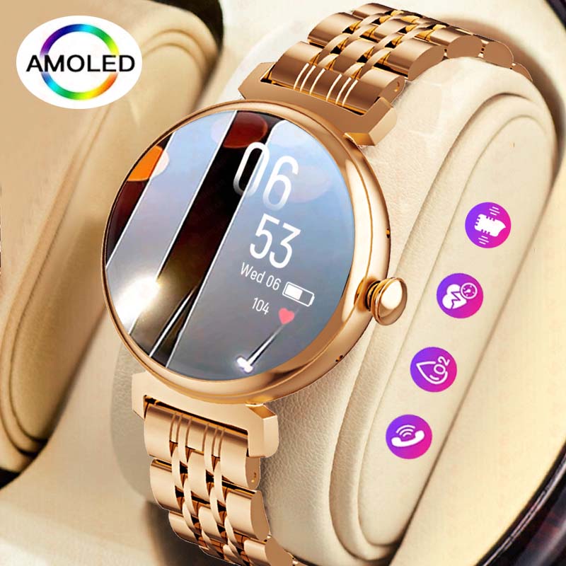 여성용 AMOLED 스크린 패션 스마트 워치 스크린,  - Watches Ladies Smartwatch 리뷰 및 가격