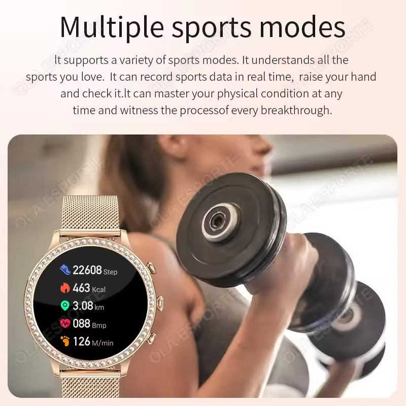 세련된 여성용 스마트워치, 블루투스 통화 기능, 알림, - Smartwatch Watches Price 리뷰 및 가격