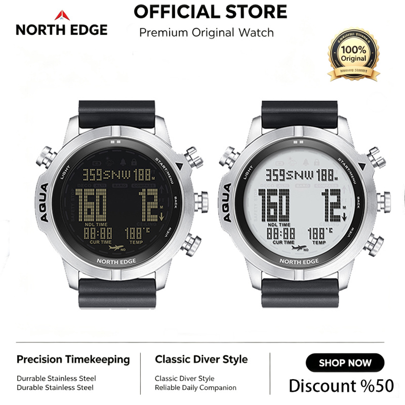 NORTH EDGE 남성용 디지털 시계 전문 다이빙 컴 - Altimeter Compass Watch 리뷰 및 가격